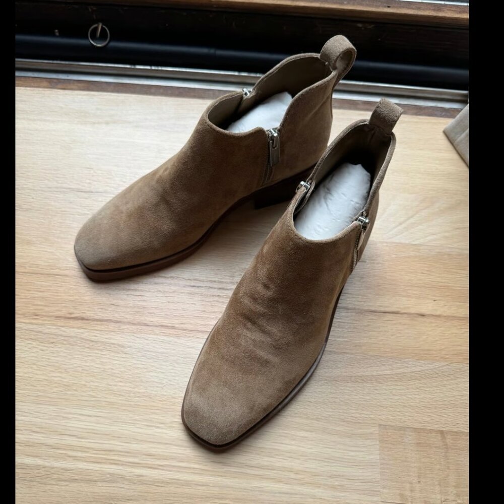 3.1 Phillip Lim Alexa Suede Ankle Boots Tobacco Size 38.5